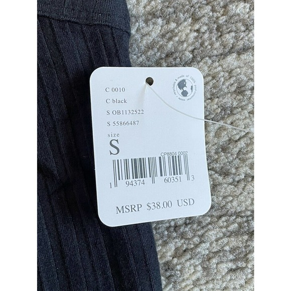 FP Movement Womens S Tank Black Ribbed Crop High Neck NWT K7 - Picture 7 of 9